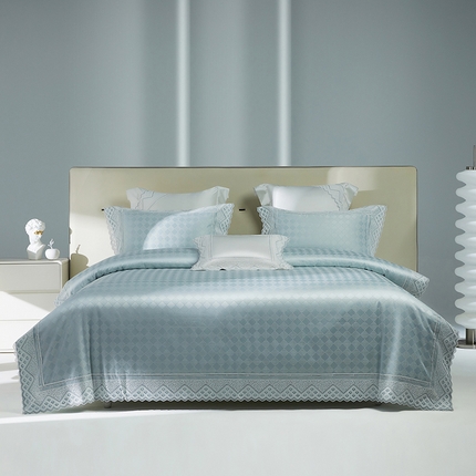 91家纺网 家纺一手货源 找家纺 （总）2024新款高端蕾丝重磅真丝棉系列四件套-克莱斯特