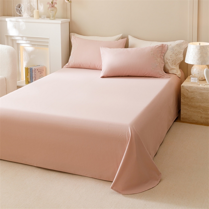 91家纺网 家纺一手货源 找家纺 艾莱家纺 2024新款A类新疆长绒棉加厚柔顺磨毛四件套-花开烂漫 花开烂漫-玉豆沙