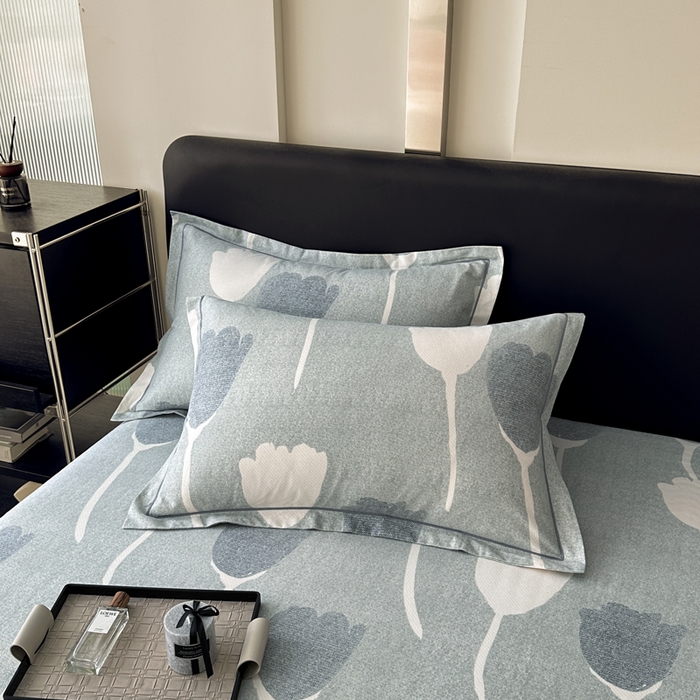 91家纺网 家纺一手货源 找家纺 大柏树 2025新款A类全棉磨毛印花单床单 人间茶白