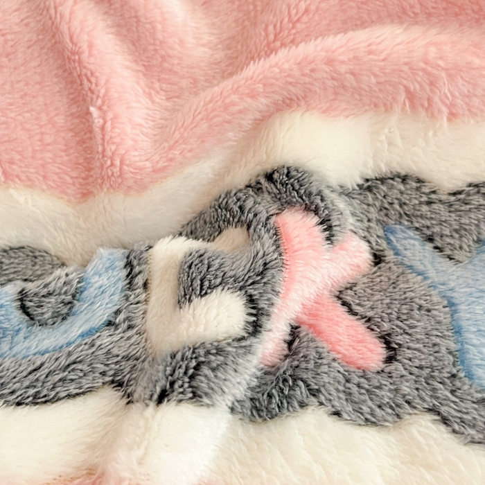 91家纺网 家纺一手货源 找家纺 川悦生活 2024新款立体雪花绒宿舍床笠款三件套四件套 爱米兔