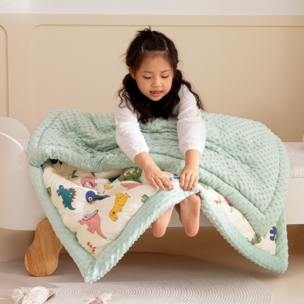 91家纺网 家纺一手货源 找家纺 （总）2025新款3D触感全棉豆豆被儿童豆豆被春秋被冬被幼儿园被子