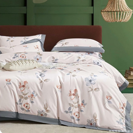 91家纺网 家纺一手货源 找家纺 （总1）未来家居 2024新款UD活性印染铂金贡缎四件套