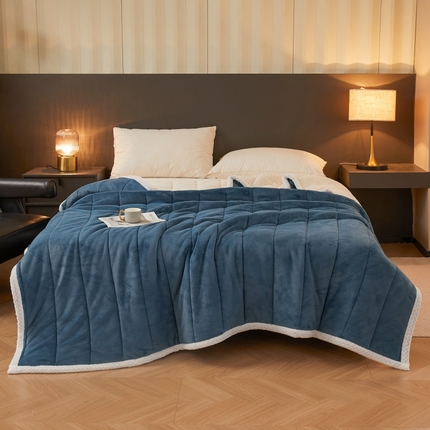 91家纺网 家纺一手货源 找家纺 （总）2024新款三层夹棉贝贝绒水晶绒毛毯