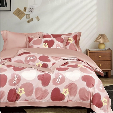 91家纺网 家纺一手货源 找家纺 （总1）未来家居 2024新款UD活性印染铂金贡缎四件套