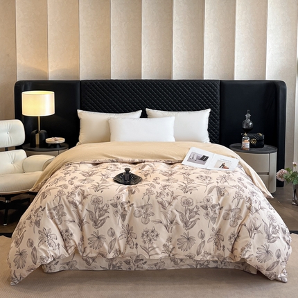 大柏树 2025新款A类全棉磨毛印花单被套 叶舒米