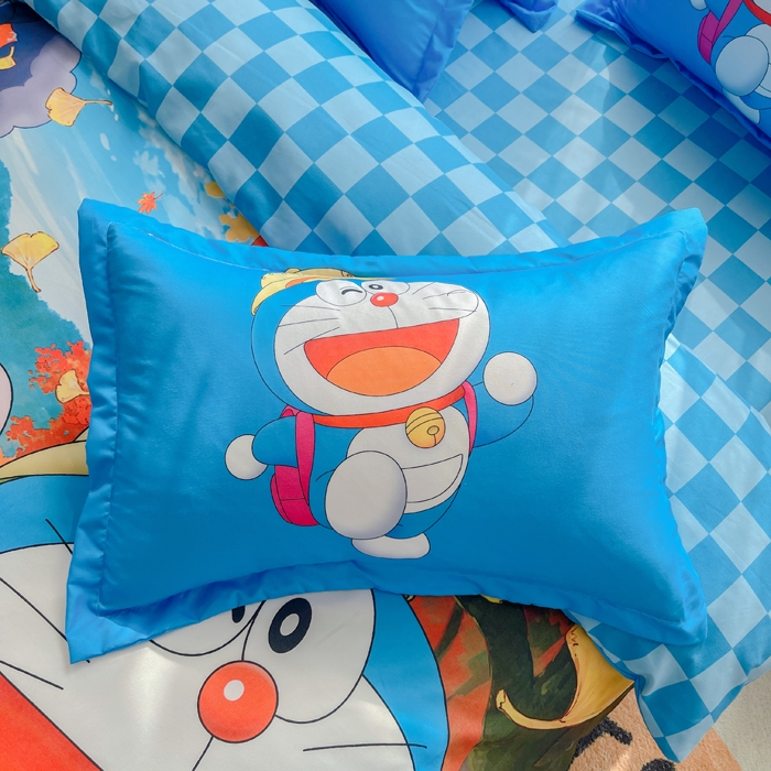 91家纺网 家纺一手货源 找家纺 宝薇 2024新款卡通款加厚斜纹磨毛大版四件套 （新花型不断更新中）哆啦历险记