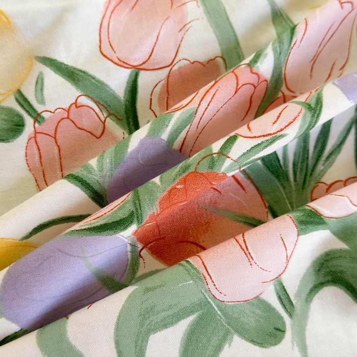 91家纺网 家纺一手货源 找家纺 2025新款A纯棉B牛奶绒四件套13376全棉加绒一字绣宽边轻奢套件-夹棉款 幽韵飘香