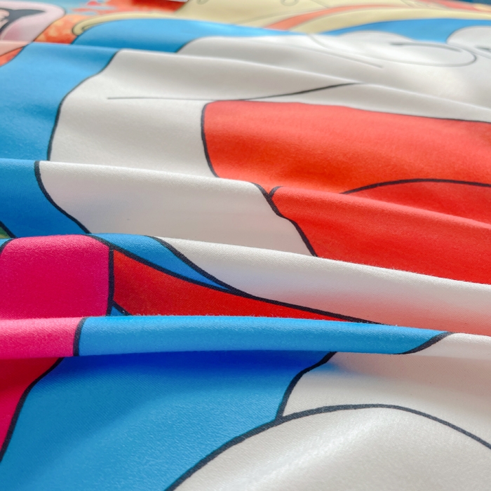 91家纺网 家纺一手货源 找家纺 宝薇 2024新款卡通款加厚斜纹磨毛大版四件套 （新花型不断更新中）哆啦历险记