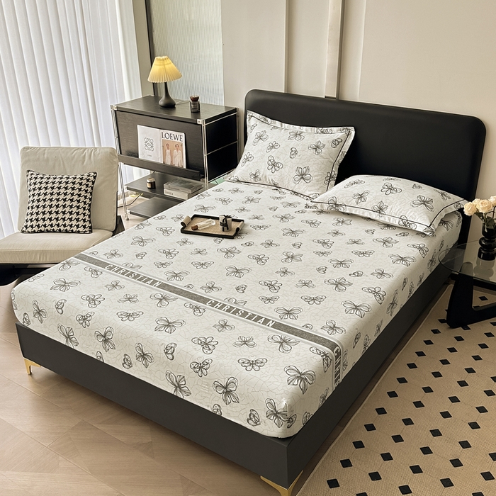 91家纺网 家纺一手货源 找家纺 大柏树 2025新款A类全棉磨毛印花单床笠 淡雅年华