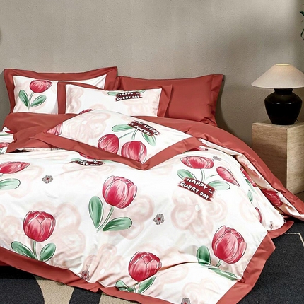 91家纺网 家纺一手货源 找家纺 （总1）未来家居 2024新款UD活性印染铂金贡缎四件套