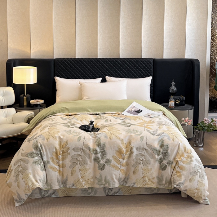 91家纺网 家纺一手货源 找家纺 大柏树 2025新款A类全棉磨毛印花单被套 春派