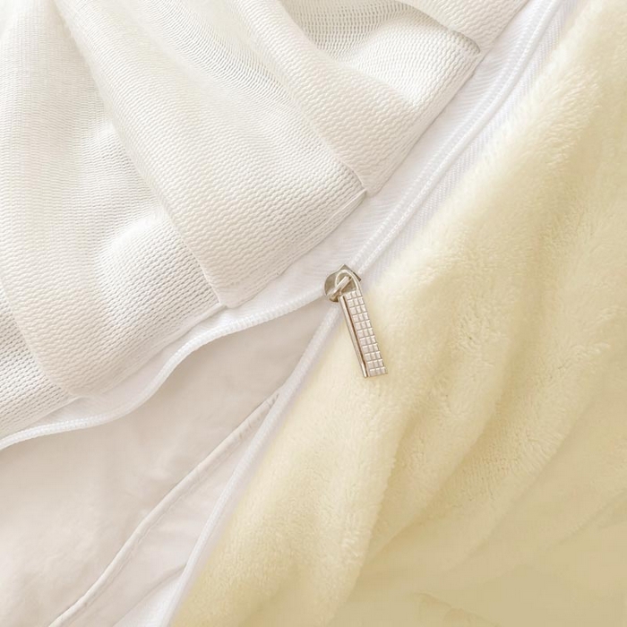 91家纺网 家纺一手货源 找家纺 恋尚 2024新款纯色牛奶绒四件套韩版蕾丝花边床裙款四件套 洛丽塔 米色