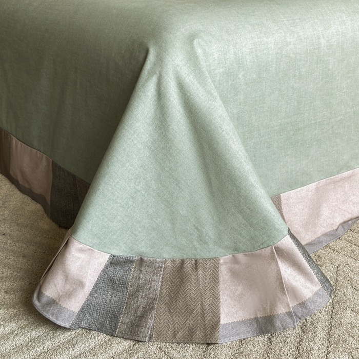 91家纺网 家纺一手货源 找家纺 大柏树 2025新款A类全棉磨毛印花四件套 布莱克