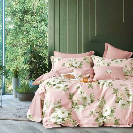 91家纺网 家纺一手货源 找家纺 （总）（总2）未来家居 JAMES KELLY （铂金凯丽）2024新款40支舒适透气全棉铂金棉四件套