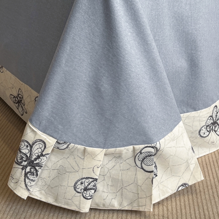 91家纺网 家纺一手货源 找家纺 大柏树 2025新款A类全棉磨毛印花四件套 淡雅年华