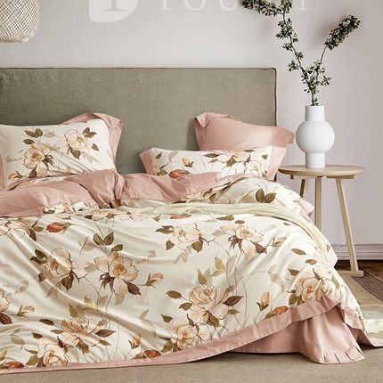 91家纺网 家纺一手货源 找家纺 （总1）未来家居 2024新款UD活性印染铂金贡缎四件套