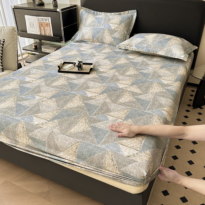 91家纺网 家纺一手货源 找家纺 大柏树 2025新款A类全棉磨毛印花单床笠 黎贝卡