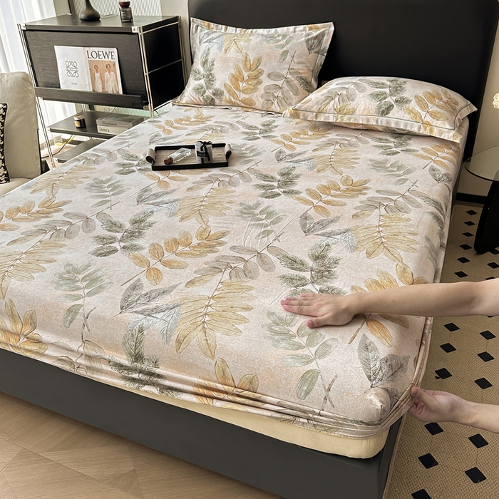 91家纺网 家纺一手货源 找家纺 大柏树 2025新款A类全棉磨毛印花单床笠 春派