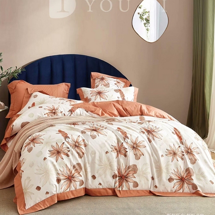 91家纺网 家纺一手货源 找家纺 （总1）未来家居 2024新款UD活性印染铂金贡缎四件套