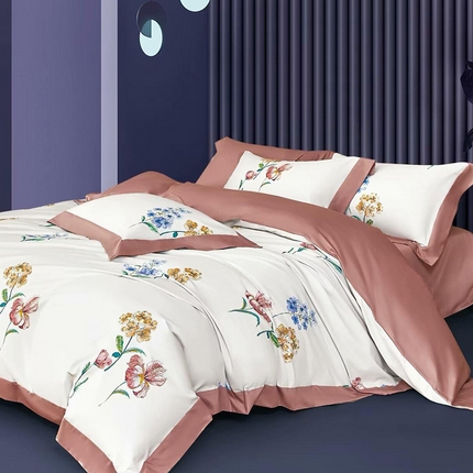 91家纺网 家纺一手货源 找家纺 （总2）未来家居 2024新款UD活性印染铂金贡缎四件套