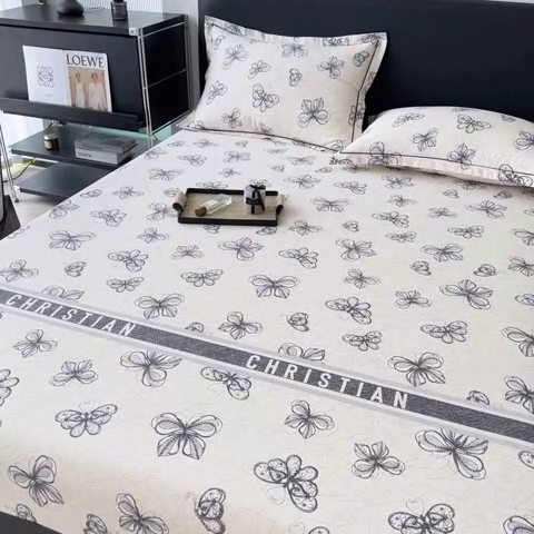 91家纺网 家纺一手货源 找家纺 大柏树 2025新款A类全棉磨毛印花单床笠 淡雅年华