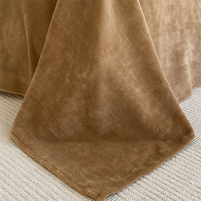 91家纺网 家纺一手货源 找家纺 红粉佳人 2025新款小清新双面牛奶绒四件套黑糖