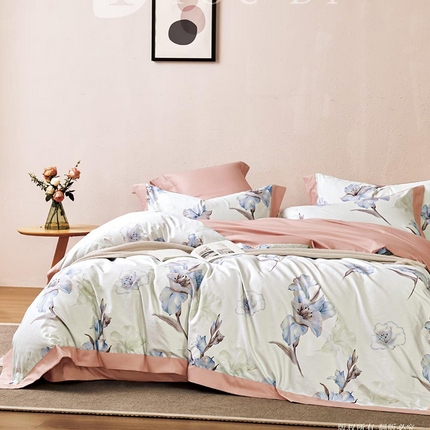 91家纺网 家纺一手货源 找家纺 （总1）未来家居 2024新款UD活性印染铂金贡缎四件套