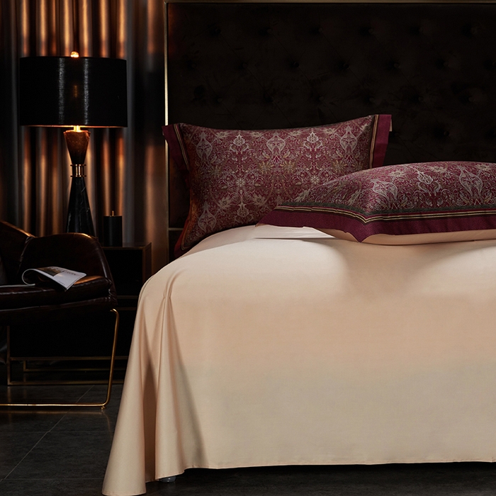 91家纺网 家纺一手货源 找家纺 2024新款100s长绒棉数码印花大版定位四件套 劳伦斯