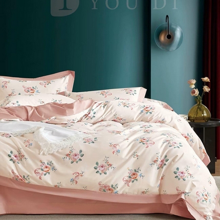 91家纺网 家纺一手货源 找家纺 （总1）未来家居 2024新款UD活性印染铂金贡缎四件套