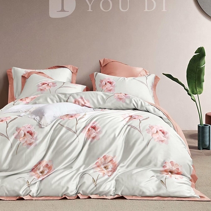 91家纺网 家纺一手货源 找家纺 （总1）未来家居 2024新款UD活性印染铂金贡缎四件套