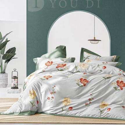 91家纺网 家纺一手货源 找家纺 （总1）未来家居 2024新款UD活性印染铂金贡缎四件套