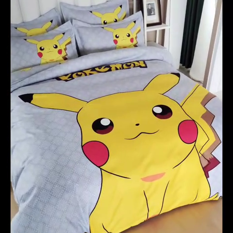 91家纺网 家纺一手货源 找家纺 宝薇 2024新款卡通款加厚斜纹磨毛大版四件套 （新花型不断更新中）乖乖皮卡