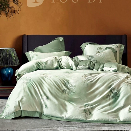 91家纺网 家纺一手货源 找家纺 （总1）未来家居 2024新款UD活性印染铂金贡缎四件套