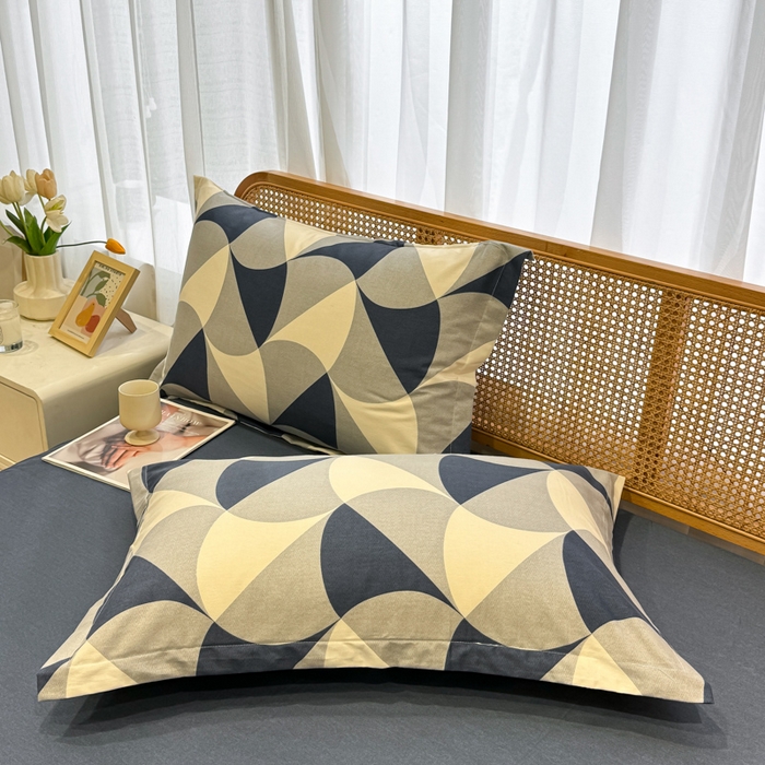 91家纺网 家纺一手货源 找家纺 丝芙妮家居（原乐视家纺） 2024新款全棉磨毛多规格AB版单品套件系列（第二波）--单枕套 洛可-蓝