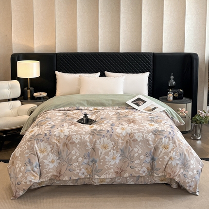 大柏树 2025新款A类全棉磨毛印花单被套 亭语花间