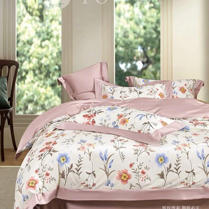 91家纺网 家纺一手货源 找家纺 （总1）未来家居 2024新款UD活性印染铂金贡缎四件套