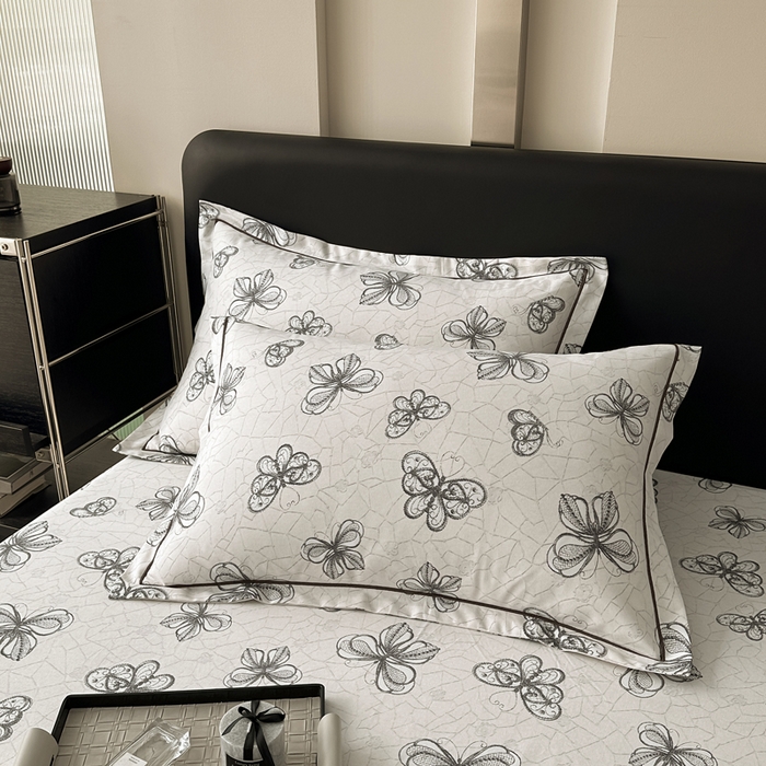 91家纺网 家纺一手货源 找家纺 大柏树 2025新款A类全棉磨毛印花单床笠 淡雅年华