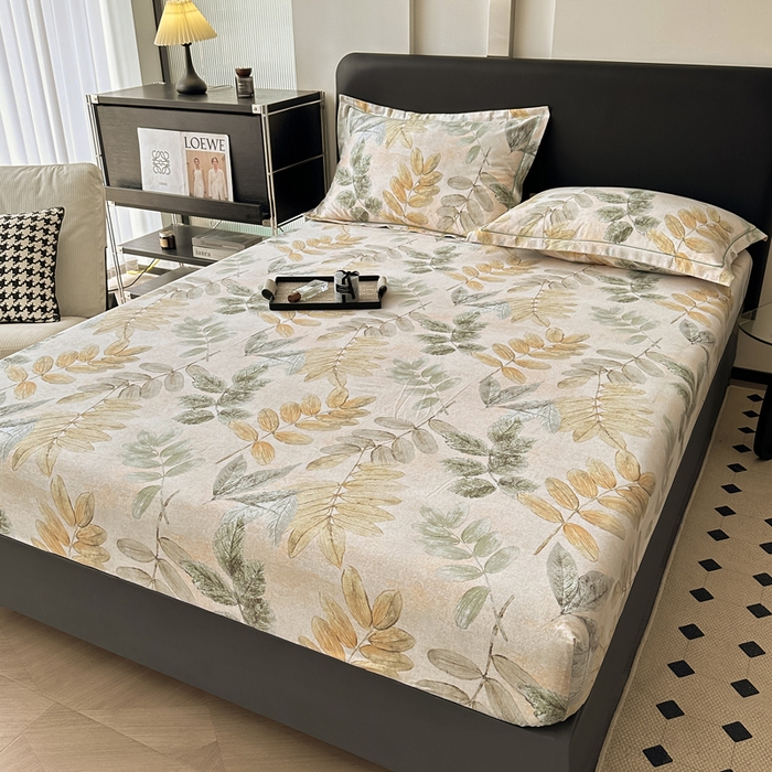 91家纺网 家纺一手货源 找家纺 大柏树 2025新款A类全棉磨毛印花单床笠 春派