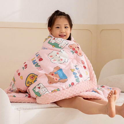 91家纺网 家纺一手货源 找家纺 （总）2025新款3D触感全棉豆豆被儿童豆豆被春秋被冬被幼儿园被子