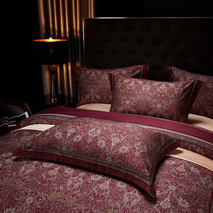 91家纺网 家纺一手货源 找家纺 （总）2024新款100s长绒棉数码印花大版定位四件套