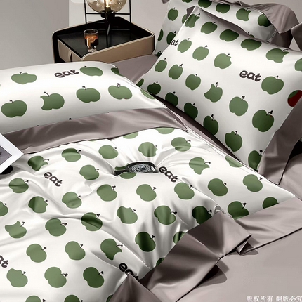 91家纺网 家纺一手货源 找家纺 （总2）未来家居 2024新款UD活性印染铂金贡缎四件套