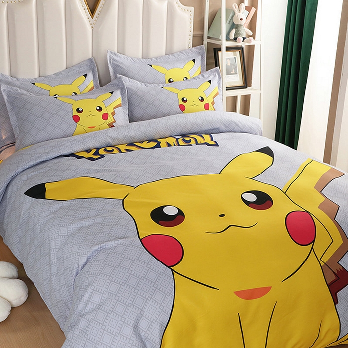 91家纺网 家纺一手货源 找家纺 宝薇 2024新款卡通款加厚斜纹磨毛大版四件套 （新花型不断更新中）乖乖皮卡