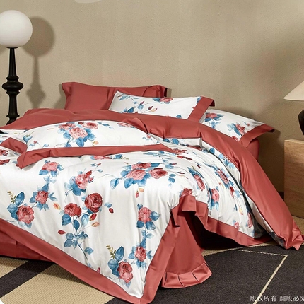 91家纺网 家纺一手货源 找家纺 （总1）未来家居 2024新款UD活性印染铂金贡缎四件套