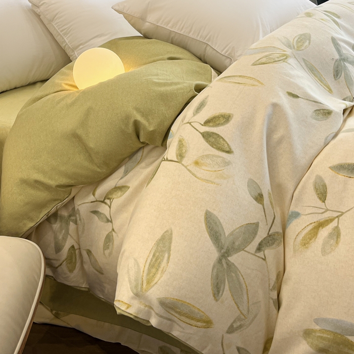 91家纺网 家纺一手货源 找家纺 大柏树 2025新款A类全棉磨毛印花单被套 乐莹米