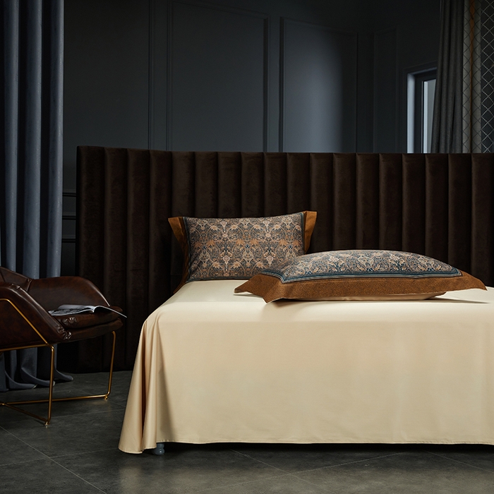 91家纺网 家纺一手货源 找家纺 2024新款100s长绒棉数码印花大版定位四件套 菲欧娜