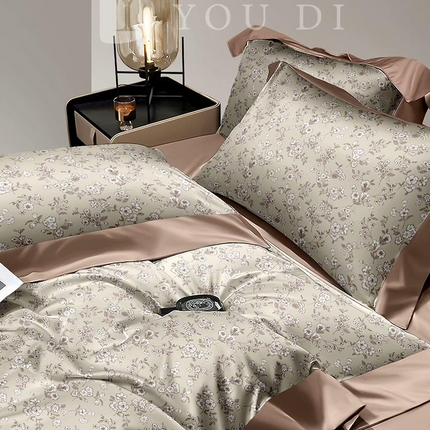 91家纺网 家纺一手货源 找家纺 （总3）未来家居 2024新款UD活性印染铂金贡缎四件套