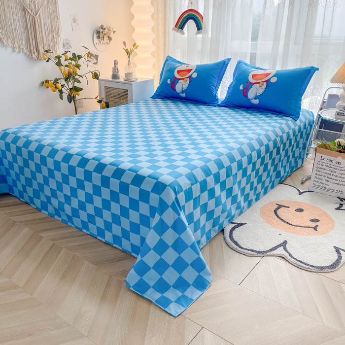 91家纺网 家纺一手货源 找家纺 宝薇 2024新款卡通款加厚斜纹磨毛大版四件套 （新花型不断更新中）哆啦历险记