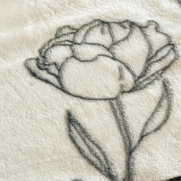 91家纺网 家纺一手货源 找家纺 慕尚家纺 2025新款宽包边高克重兔兔绒牛奶绒加厚保暖法式系列四件套 兔毛-玫瑰-奶白