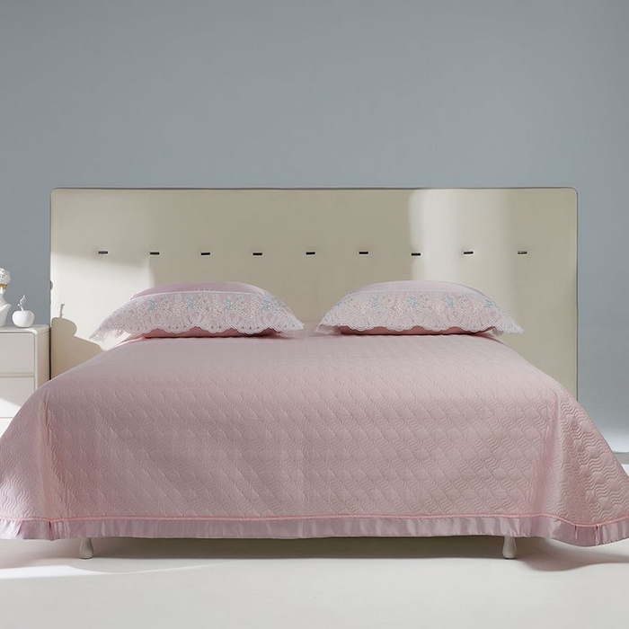 91家纺网 家纺一手货源 找家纺 （总）2024新款高端蕾丝重磅真丝棉系列四件套-芬芳细雨