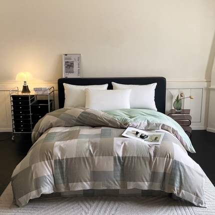 大柏树 2025新款A类全棉磨毛印花单被套 布莱克